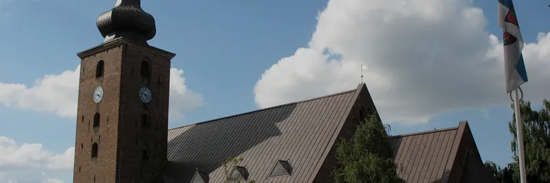 Vor Frelsers Kirke i Horsens med klokketårnet